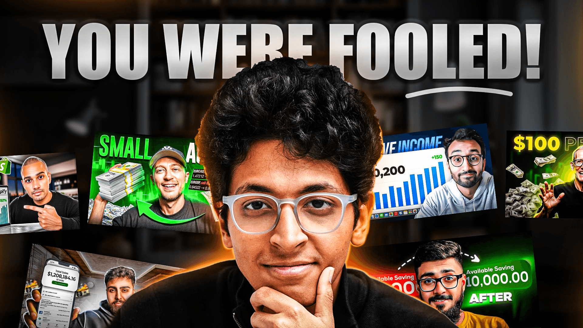 finance custom thumbnail design example — ThumbnailMate portfolio